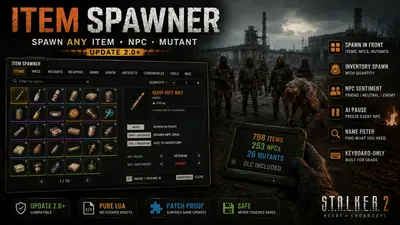 S.T.A.L.K.E.R. 2 «Zone Spawner» — спавнер предметов, NPC и мутантов